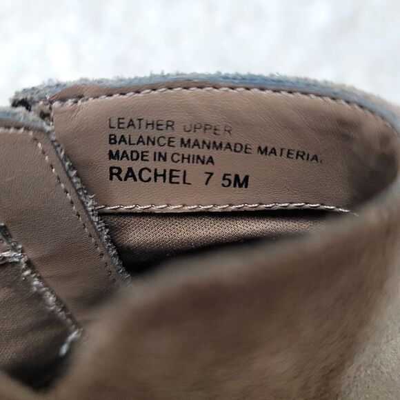 Violet and Red Suede Leather Taupe Booties - Picture 5 of 8